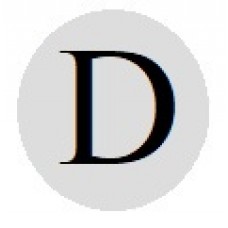 Бусины с буквами серебристые круглые D